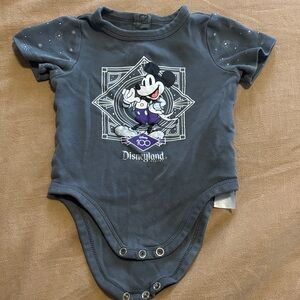 Disney Charcoal Bodysuit with Mickey Design